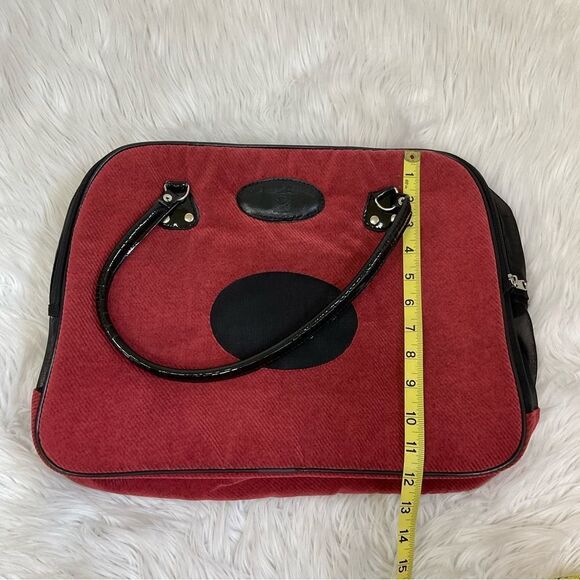 New!!! GMS PET SUPPLIES red / burgundy corduroy dog/ cat bag carrier - Picture 7 of 15